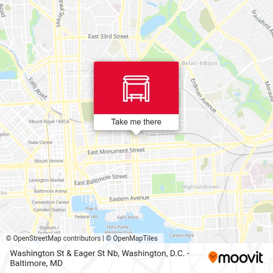 Washington St & Eager St Nb map