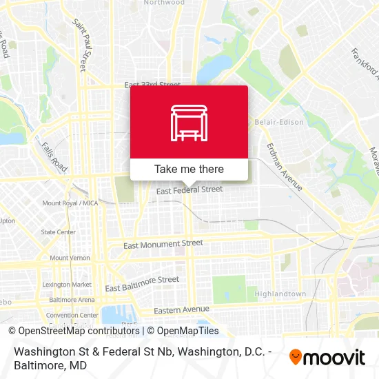 Washington St & Federal St Nb map
