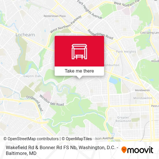 Wakefield Rd & Bonner Rd FS Nb map