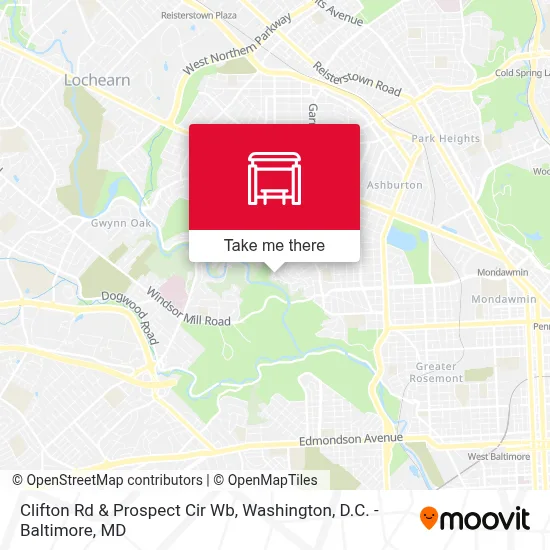 Clifton Rd & Prospect Cir Wb map