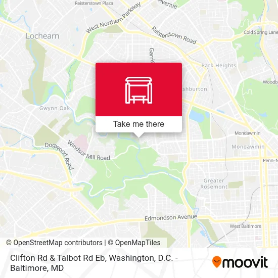 Clifton Rd & Talbot Rd Eb map