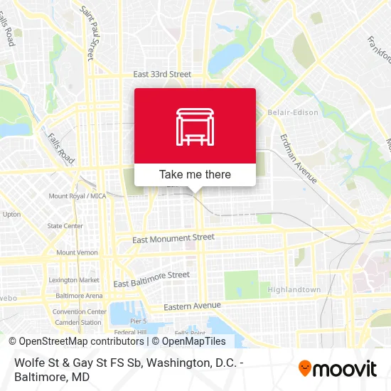Wolfe St & Gay St FS Sb map