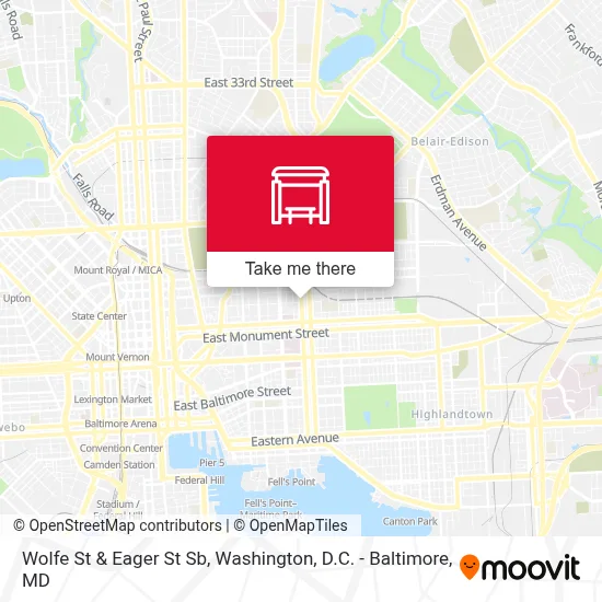 Wolfe St & Eager St Sb map