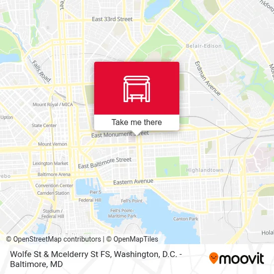 Wolfe St & Mcelderry St FS map