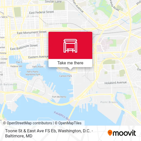 Toone St & East Ave FS Eb map