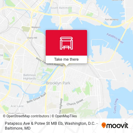 Patapsco Ave & Potee St MB Eb map