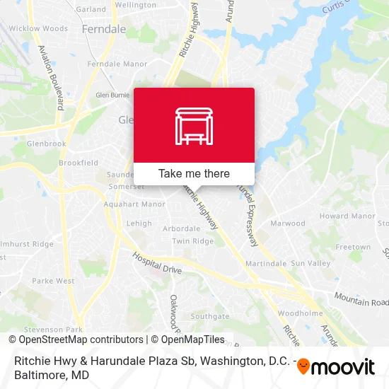 Ritchie Hwy & Harundale Plaza Sb map