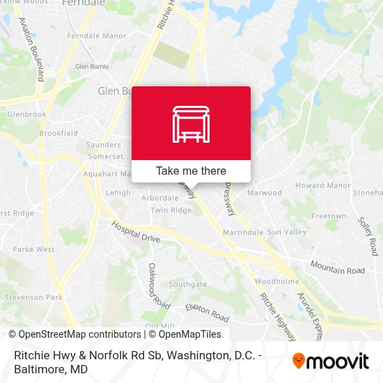 Ritchie Hwy & Norfolk Rd Sb map