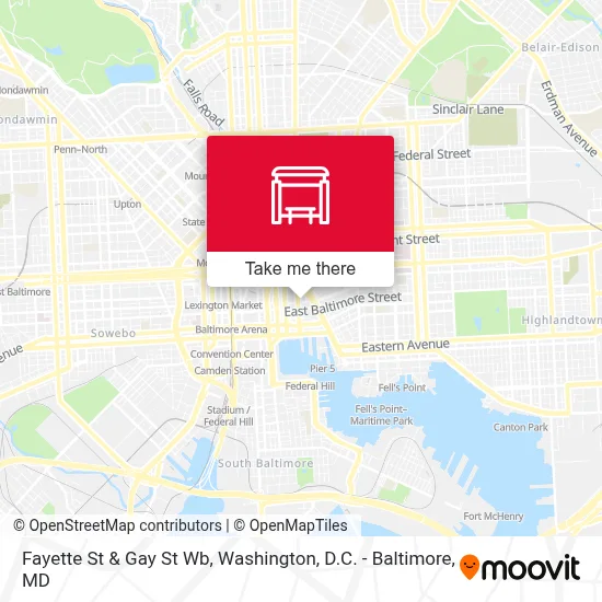 Fayette St & Gay St Wb map