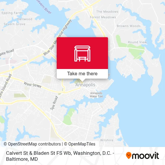 Calvert St & Bladen St FS Wb map