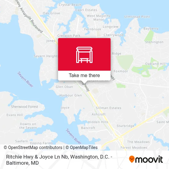 Ritchie Hwy & Joyce Ln Nb map
