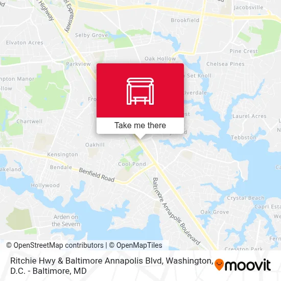 Ritchie Hwy & Baltimore Annapolis Blvd map