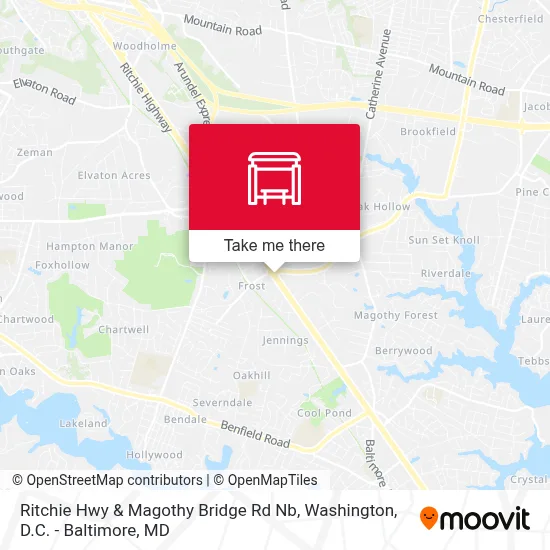 Ritchie Hwy & Magothy Bridge Rd Nb map