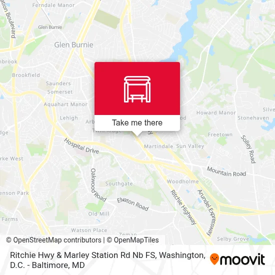 Ritchie Hwy & Marley Station Rd Nb FS map