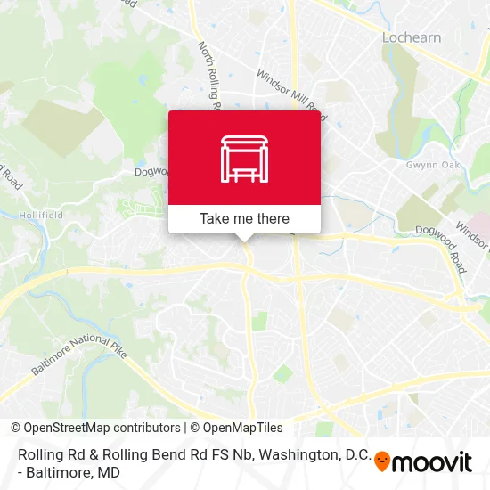 Rolling Rd & Rolling Bend Rd FS Nb map