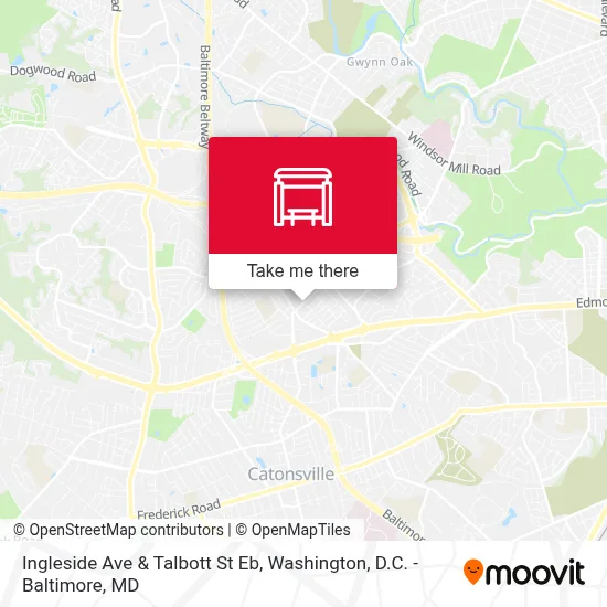 Ingleside Ave & Talbott St Eb map