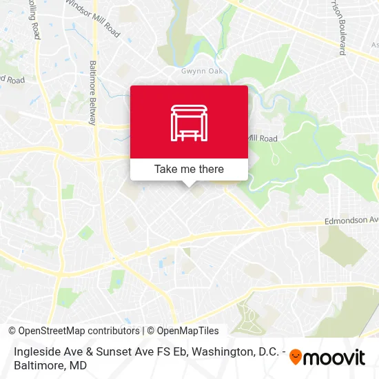 Ingleside Ave & Sunset Ave FS Eb map