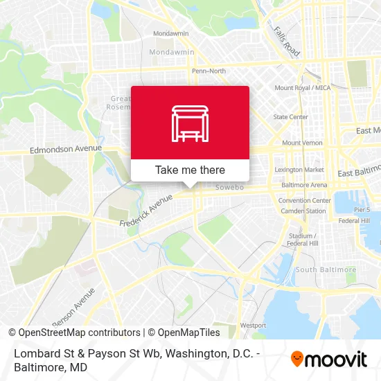 Lombard St & Payson St Wb map