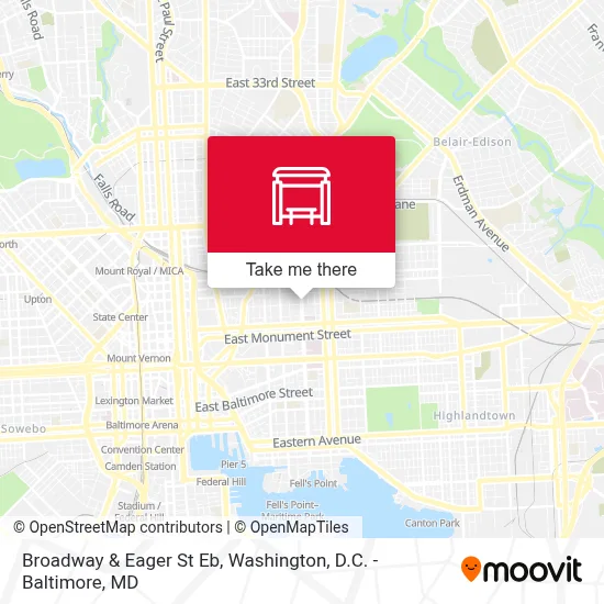 Broadway & Eager St Eb map