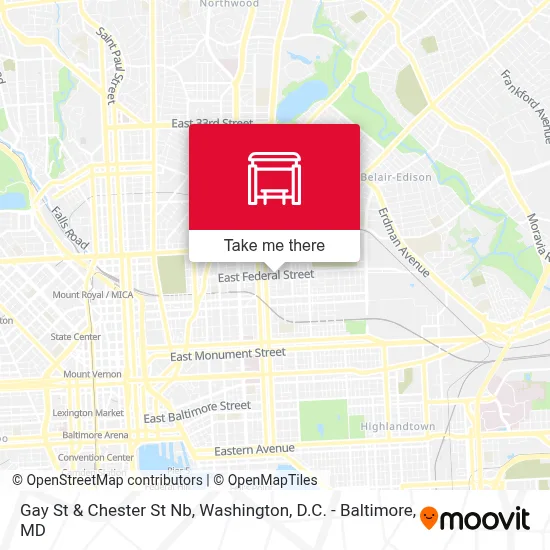 Gay St & Chester St Nb map