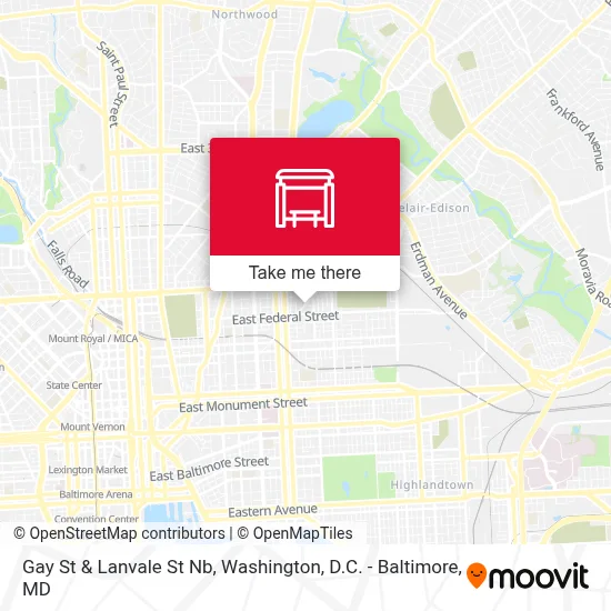 Gay St & Lanvale St Nb map