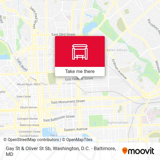 Gay St & Oliver St Sb map