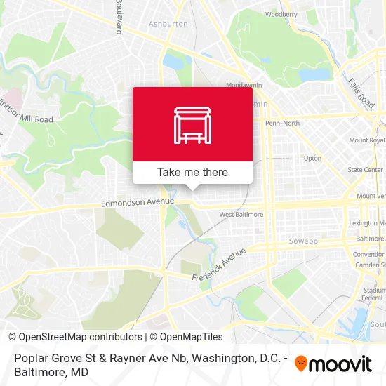 Poplar Grove St & Rayner Ave Nb map