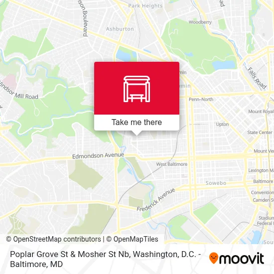 Poplar Grove St & Mosher St Nb map