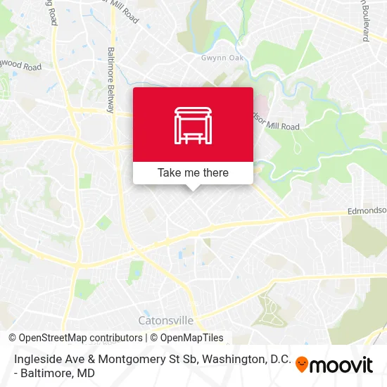 Ingleside Ave & Montgomery St Sb map