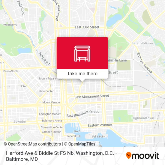 Harford Ave & Biddle St FS Nb map
