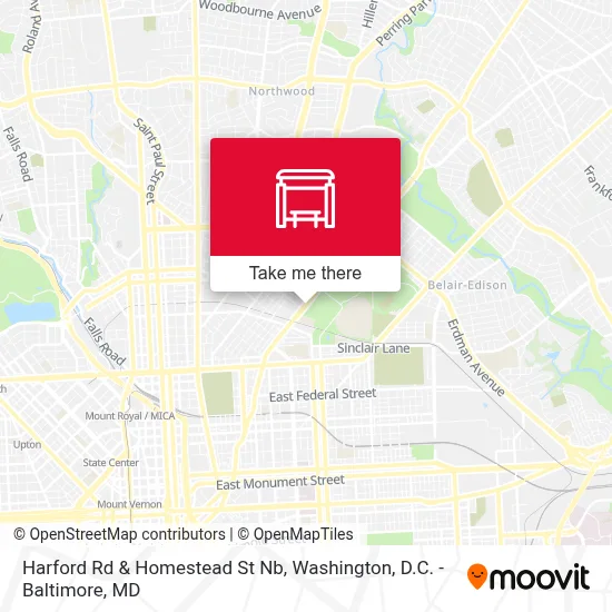Harford Rd & Homestead St Nb map
