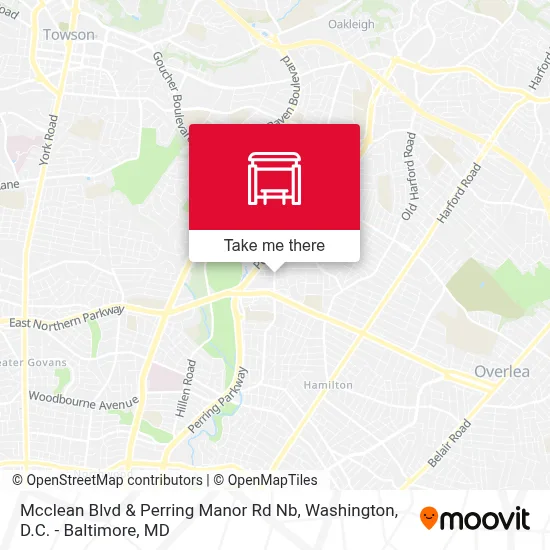 Mcclean Blvd & Perring Manor Rd Nb map