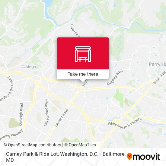 Carney Park & Ride Lot map