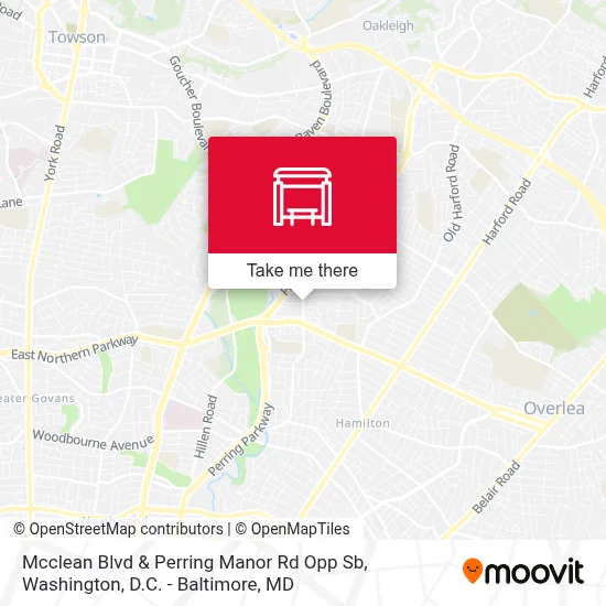 Mcclean Blvd & Perring Manor Rd Opp Sb map