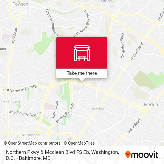 Northern Pkwy & Mcclean Blvd FS Eb map