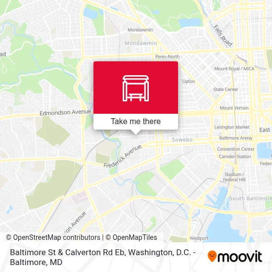 Baltimore St & Calverton Rd Eb map