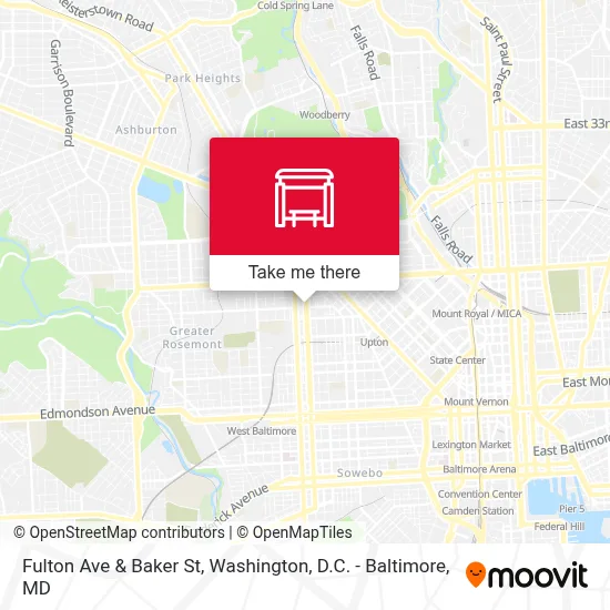 Fulton Ave & Baker St map