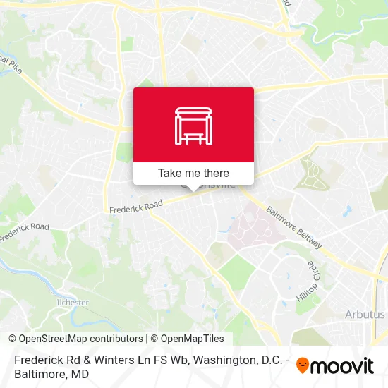 Frederick Rd & Winters Ln FS Wb map