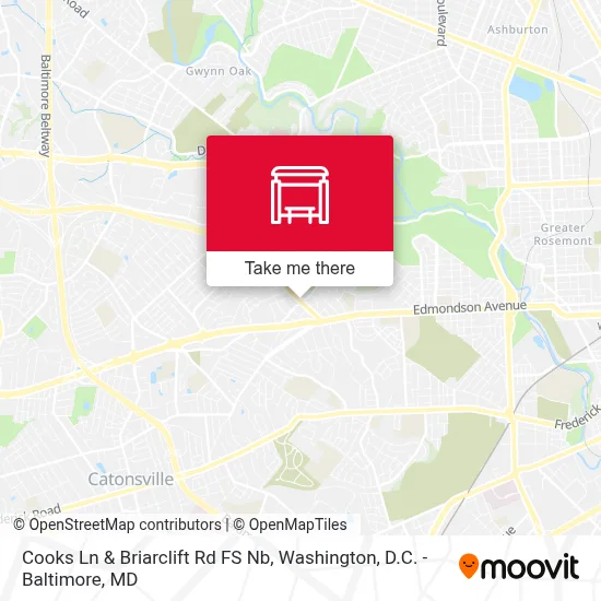 Cooks Ln & Briarclift Rd FS Nb map