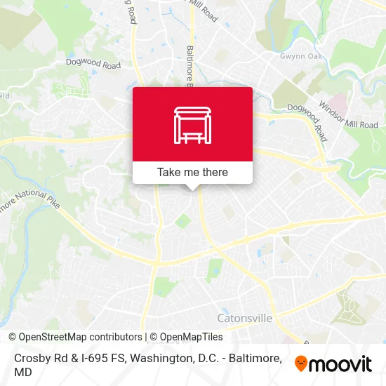 Crosby Rd & I-695 FS map