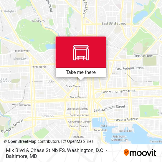 Mlk Blvd & Chase St Nb FS map
