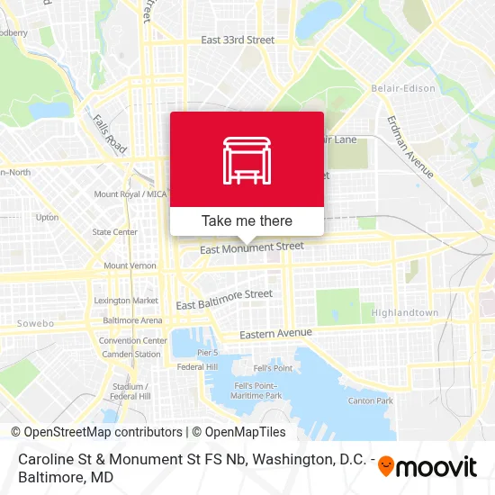 Caroline St & Monument St FS Nb map
