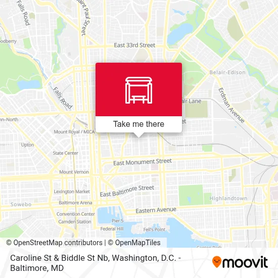 Caroline St & Biddle St Nb map