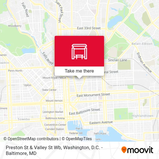 Preston St & Valley St Wb map