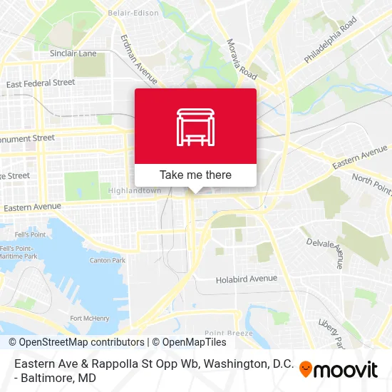 Eastern Ave & Rappolla St Opp Wb map