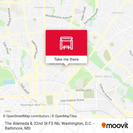 The Alameda & 32nd St FS Nb map