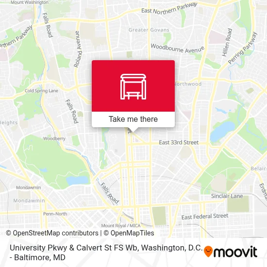 University Pkwy & Calvert St FS Wb map