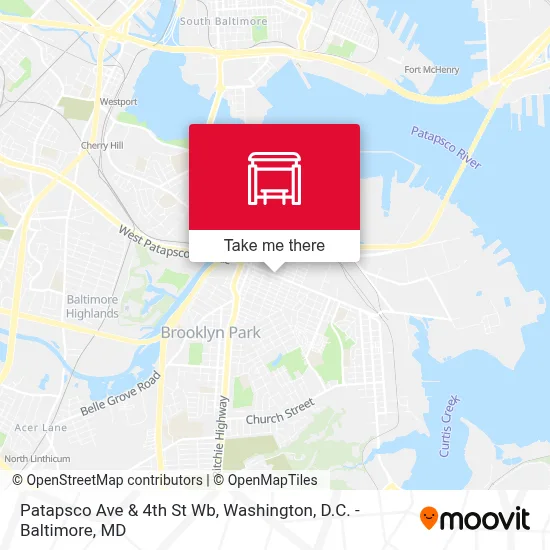 Patapsco Ave & 4th St Wb map