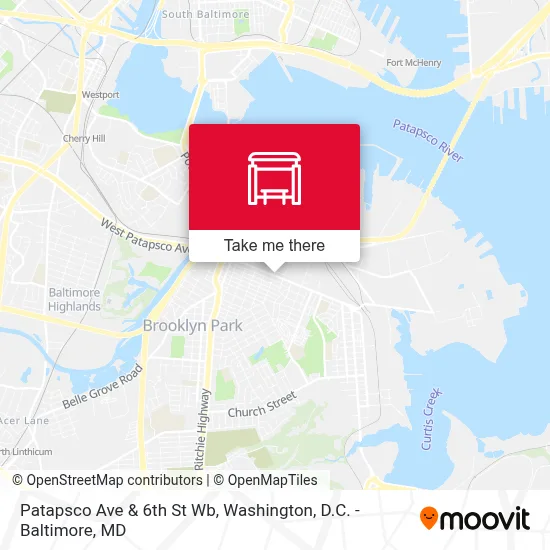 Patapsco Ave & 6th St Wb map