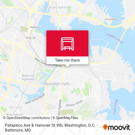 Patapsco Ave & Hanover St Wb map